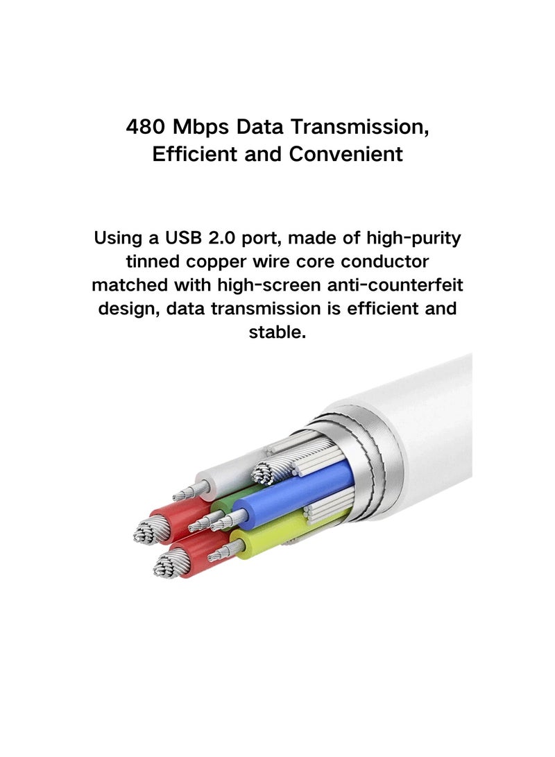 OPPO - DL149 Dual Type-C Cable - SuperVOOC Flash Charging, 1 Meter Length, High-Speed Data Transfer, Robust and Dependable White - Image 1