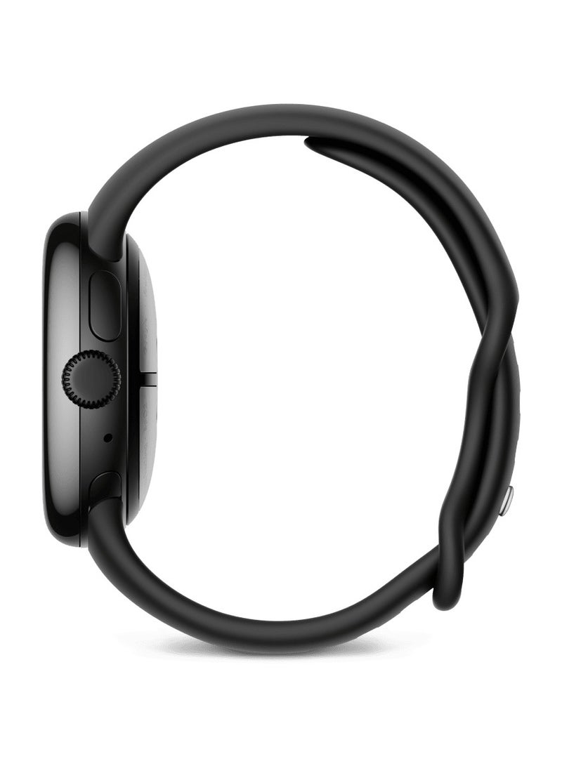 Google Pixel Watch 3 (41mm) - Android Smartwatch with Heart Rate Tracking, Advanced Running from Fitbit, Fitness Insights, 24-Hour Battery - Matte Black Aluminium Case - Obsidian Band - Wi-Fi Black  - Image 3