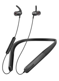 PROMATE Promate Wireless Neckband Earphones with Multi-Point Pairing, Omni-Directional Mic, 200-hour Playtime, In-Line Controls, Crystal-Clear Call Quality, And Comfortable Neckband for Active Lifestyles, Leap-200H Black  - Image 1