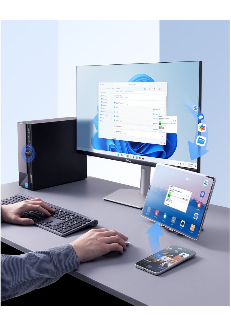 بيسوس - Latest USB Bluetooth Adapter for PC, Bluetooth 5.4 Dongle Transmitter, 【Lag-free Multi-device Connectivity】 for Mouse, Keyboard, Headsets, Gamepad, 【Driver-Free Plug-and-Play】 Design, Compact and Reliable Bluetooth 5.4 Adapter for Windows 8.1/10/11 Compatibility and Seamless Performance Bluetooth Adapter V5.4- Black - Image 1