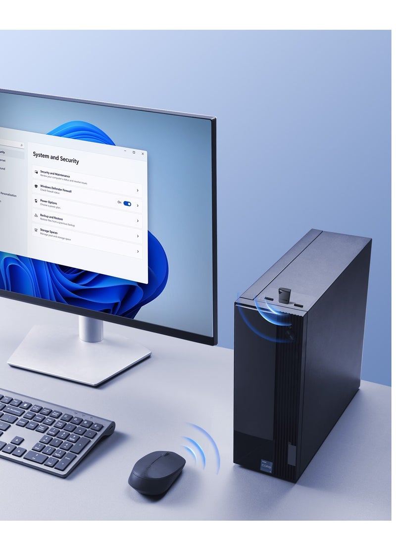 بيسوس - Latest USB Bluetooth Adapter for PC, Bluetooth 5.4 Dongle Transmitter, 【Lag-free Multi-device Connectivity】 for Mouse, Keyboard, Headsets, Gamepad, 【Driver-Free Plug-and-Play】 Design, Compact and Reliable Bluetooth 5.4 Adapter for Windows 8.1/10/11 Compatibility and Seamless Performance Bluetooth Adapter V5.4- Black - Image 1