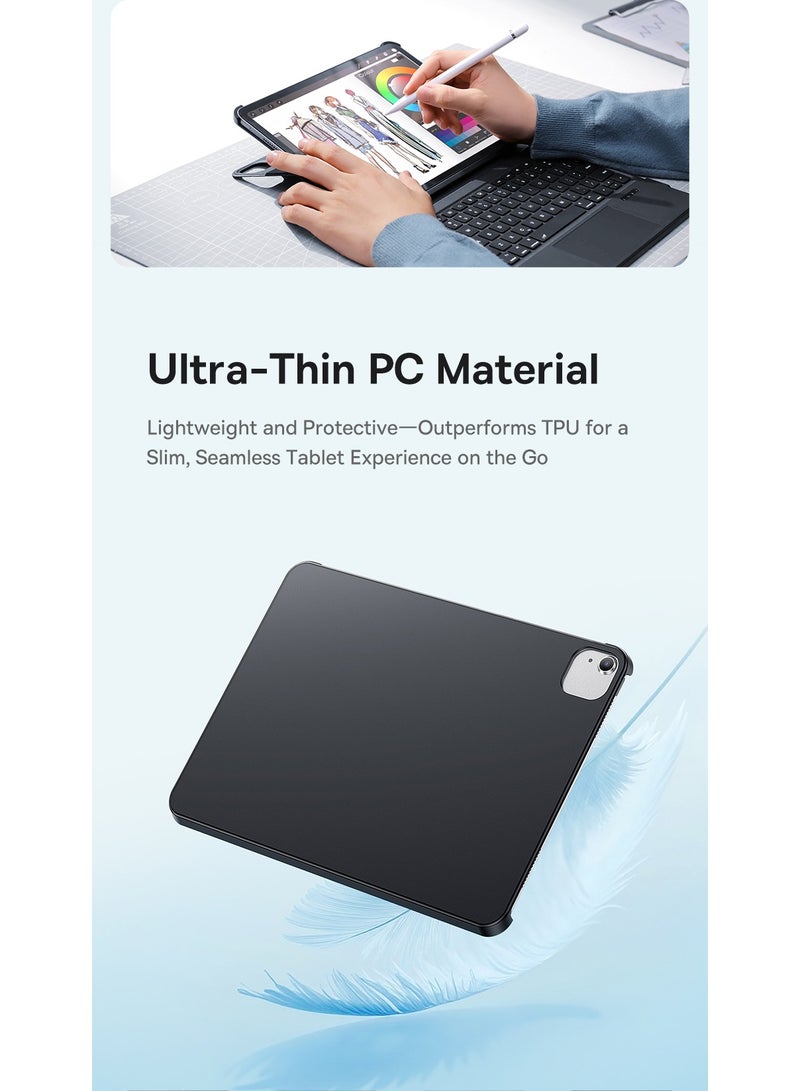بيسوس - iPad Air 13 (2024) Magnetic Detachable Keyboard Case, Ultra-Thin iPad Pro 12.9" (2018-2022) Keyboard Case, Bluetooth 5.3, 100-Day Battery, Precision Multi-Touch Trackpad, Backlit Keys, Slim Design, Portrait/Landscape Support, Premium PU Leather, Adjustable Stand, Durable and Stylish Black - Image 1