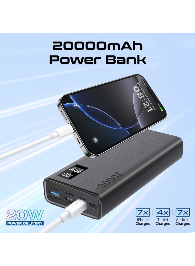 PROMATE 20000 mAh Promate 7-in-1 Travel Charging Kit with 20000mAh Power Bank, 36W Universal AC Adapter, 65W Car Charger, USB-C and Lightning Cables, Magnetic Mount, Adapter Kit, Durable Case, PowerGear-Pro Black - Image 3