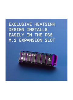 WD WD_BLACK 8TB SN850P NVMe M.2 SSD Officially Licensed Storage Expansion for PS5 Consoles, Up to 7200MB/s, with Heatsink - WDBBYV0080BNC-WRSN 8 TB  - Image 4