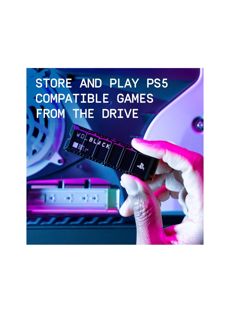 WD - WD_BLACK 8TB SN850P NVMe M.2 SSD Officially Licensed Storage Expansion for PS5 Consoles, Up to 7200MB/s, with Heatsink - WDBBYV0080BNC-WRSN 8 TB - Image 1