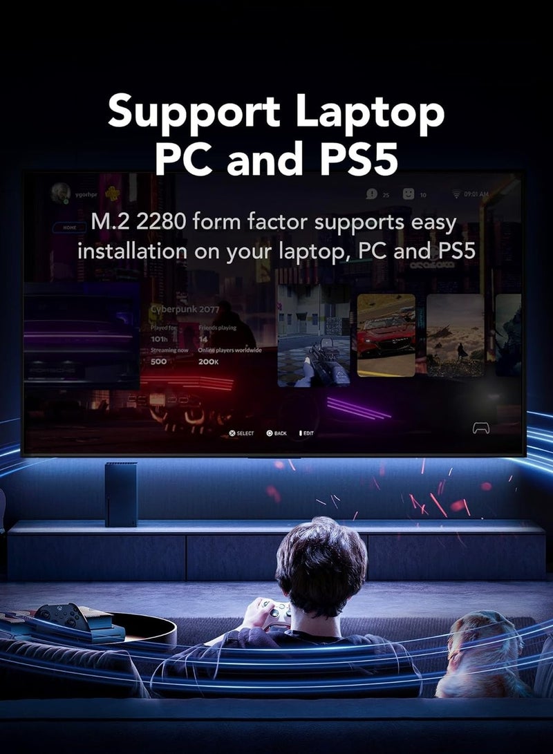 ليكسار NQ790 M.2 SSD 2TB NVMe SSD Internal SSD 2TB, PCIe 4.0 Gen4x4, 7000MB/s Read, 6000MB/s Write, Internal Solid State Drive for Gaming and Video Editing 2 TB - Image 4