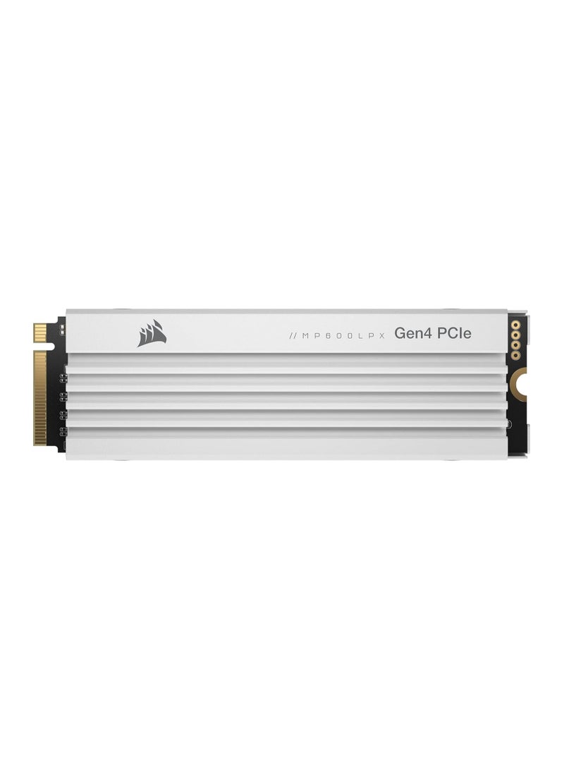 كورسير MP600 PRO LPX 2TB M.2 NVMe PCIe x4 Gen4 SSD - Optimised for PS5 (Up to 7,100MB/sec Sequential Read & 6,800MB/sec Sequential Write Speeds, High-Speed Interface, Compact Form Factor) White 2 TB  - Image 1