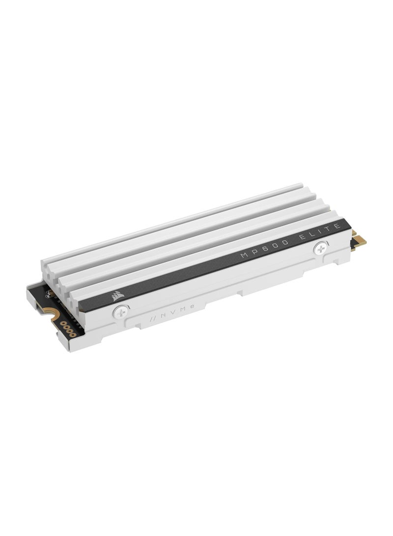 كورسير MP600 Elite 2TB M.2 PCIe Gen4 x4 NVMe SSD – Optimized for PS5 – Included Heatsink – M.2 2280 – Up to 7,000MB/sec Sequential Read – High-Density 3D TLC NAND – White 2 TB - Image 4