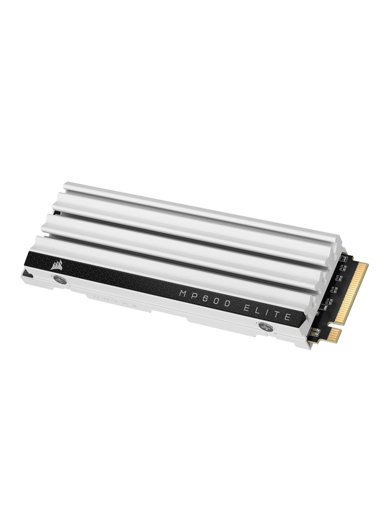 CORSAIR MP600 Elite 1TB M.2 PCIe Gen4 x4 NVMe SSD – Optimized for PS5 – Included Heatsink – M.2 2280 – Up to 7,000MB/sec Sequential Read – High-Density 3D TLC NAND – White 1 TB  - Image 1