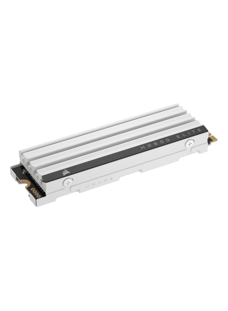 CORSAIR MP600 Elite 1TB M.2 PCIe Gen4 x4 NVMe SSD – Optimized for PS5 – Included Heatsink – M.2 2280 – Up to 7,000MB/sec Sequential Read – High-Density 3D TLC NAND – White 1 TB  - Image 4
