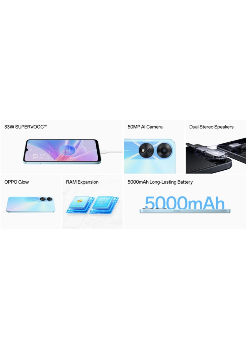 A78 5G Dual SIM Glowing Blue 8GB RAM 256GB- Global Version