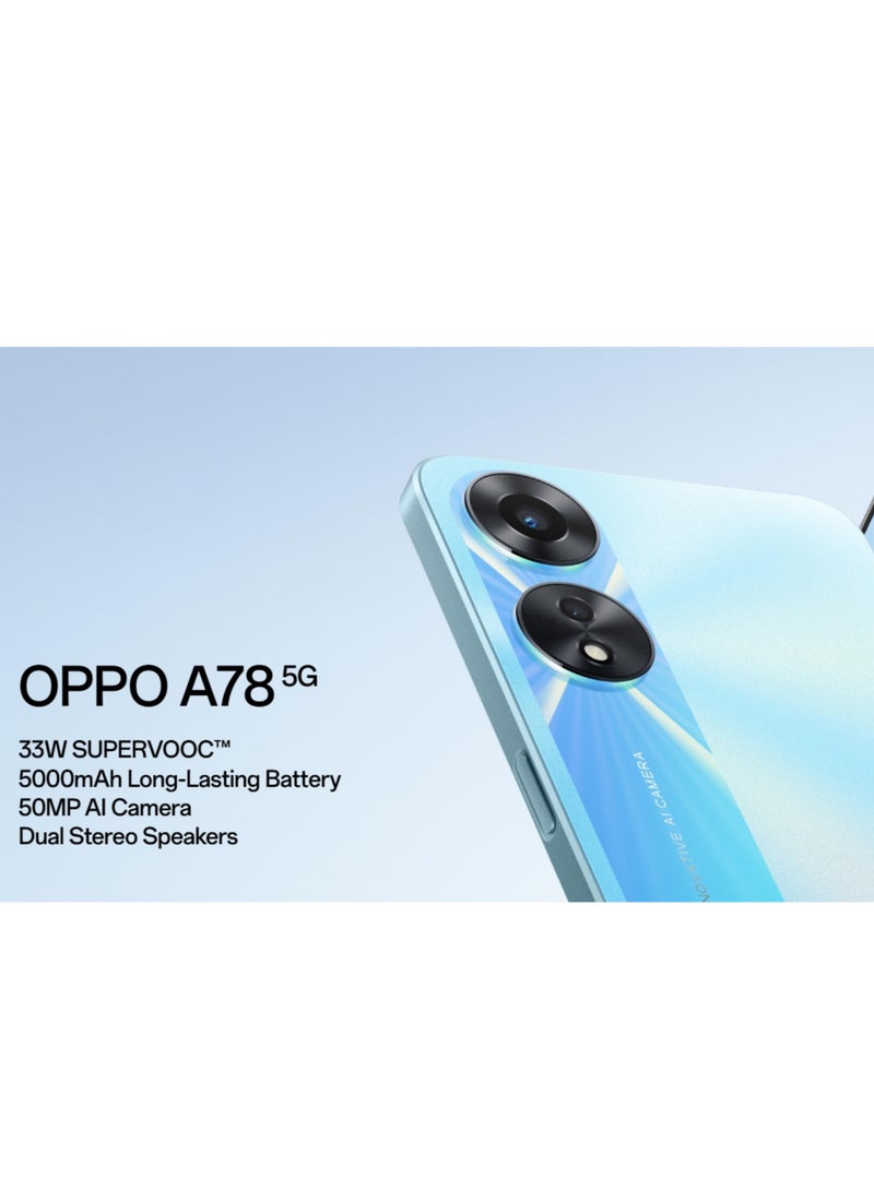 A78 5G Dual SIM Glowing Blue 8GB RAM 256GB- Global Version