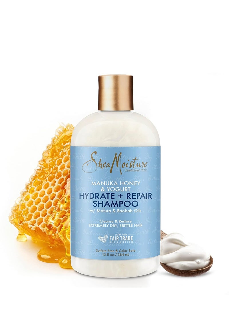 SheaMoisture Shampoo Hydrate and Repair for Damaged Hair with Manuka Honey and Shea Butter 13 oz - Image 2