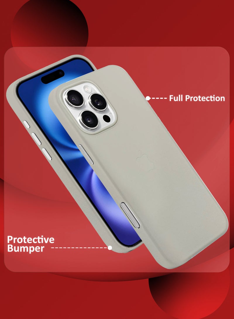 MARGOUN - (for Apple iPhone 16 Pro Max) 3Packs, Leather Case Compatible with Magsafe Anti-Scratch Leather Case Shockproof Drop Proof Protective Slim Case with 3D Screen Protector Grey - Image 1