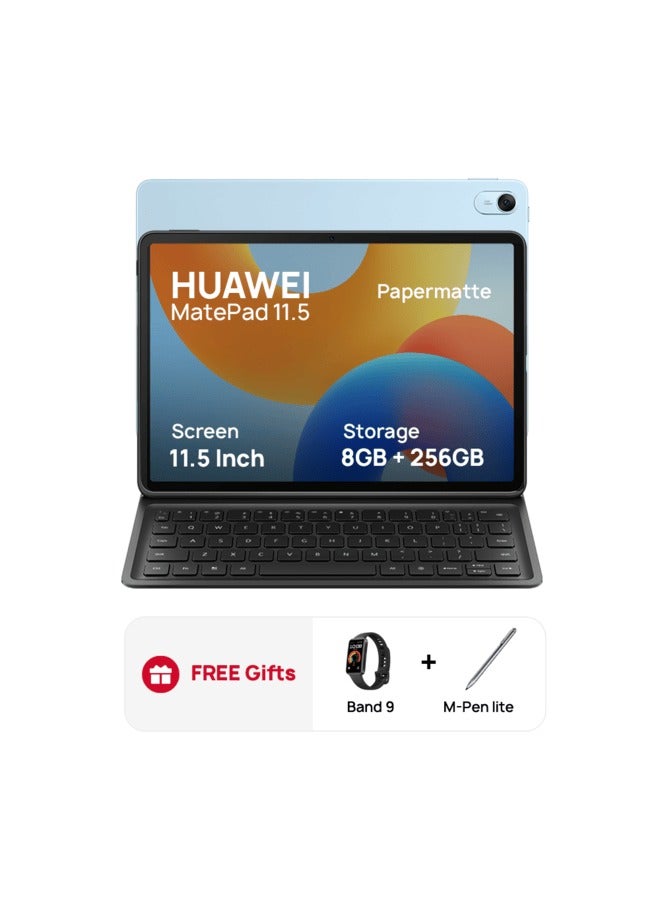 HUAWEI - MatePad 11.5 New PaperMatte Edition Tablet Blue 8GB RAM 256GB WIFI Inbox Keyboard With Band 9 and M - Pen Lite - Image 1