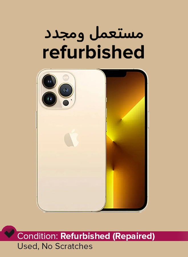 ابل  مجدد - آيفون 13 برو ماكس 128 جيجابايت ذهبى 5G مع فيس تايم - Image 1