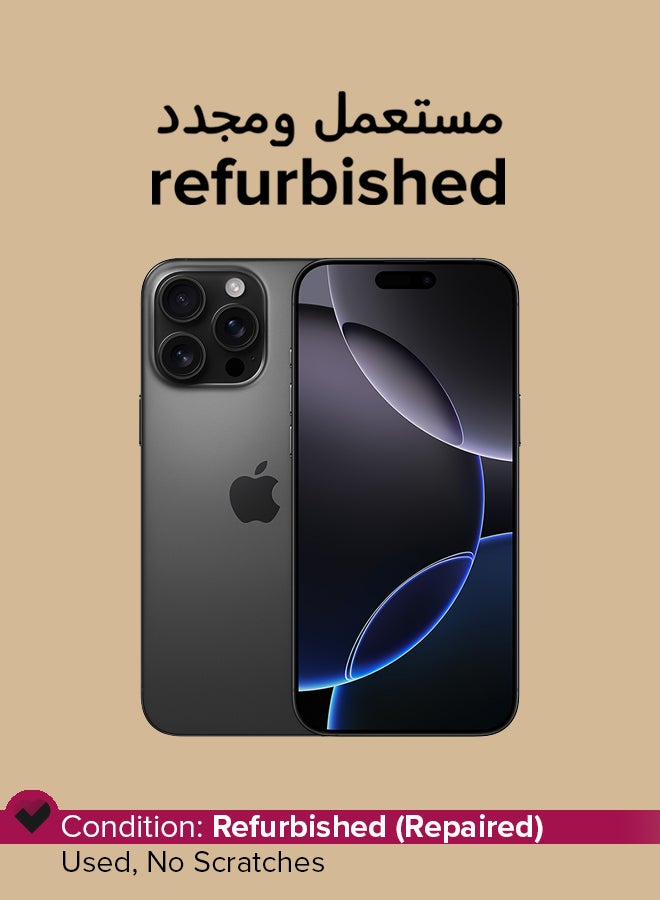 Apple Refurbished - iPhone 16 Pro Max 256GB Black Titanium 5G - Image 1