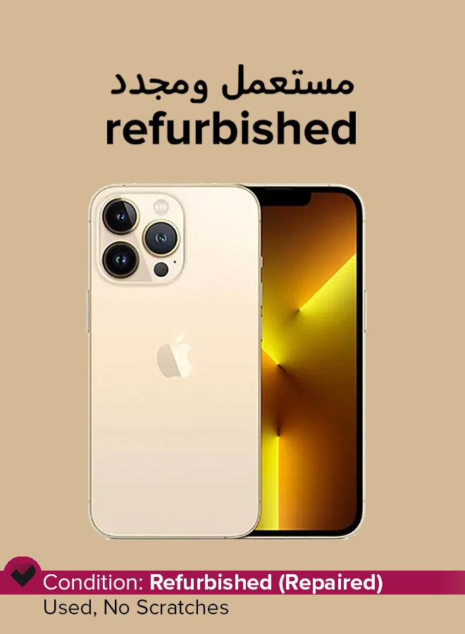 ابل  معاد تجديده - آيفون 13 برو 256 جيجابايت ذهبى 5G مع فيس تايم - Image 1