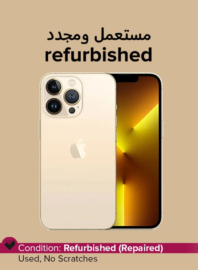 ابل  مجدد - آيفون 13 برو ماكس 256 جيجابايت ذهبى 5G مع فيس تايم - Image 1