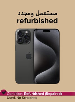 Apple Refurbished - iPhone 15 Pro Max 512GB Black Titanium 5G With Facetime  - Image 1