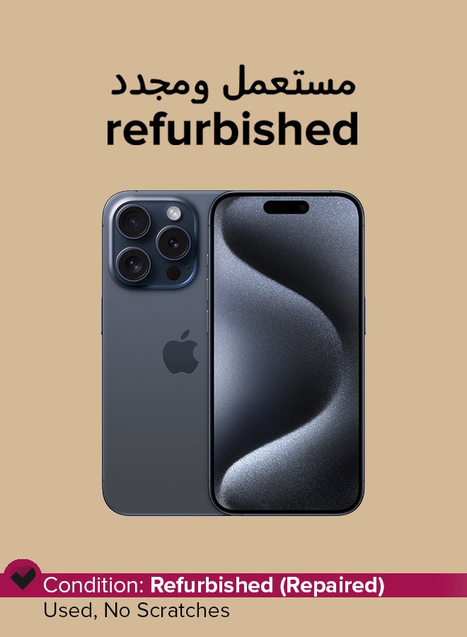 Apple Refurbished - iPhone 15 Pro 512GB Blue Titanium 5G With Facetime - Image 1