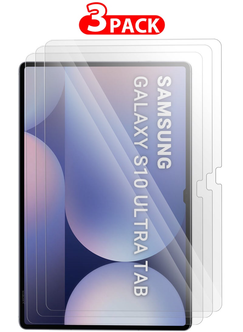 مارجون (for Samsung Galaxy S10 Ultra Tab) 3Packs Premium Screen Protector Full Coverage, Scratch-Resistant Anti Bubble Clear - Image 1