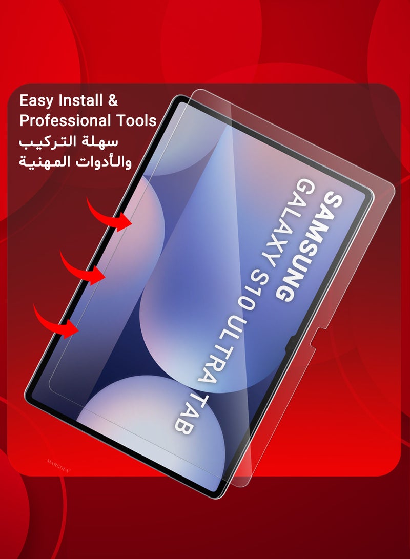 مارجون (for Samsung Galaxy S10 Ultra Tab) 3Packs Premium Screen Protector Full Coverage, Scratch-Resistant Anti Bubble Clear - Image 5