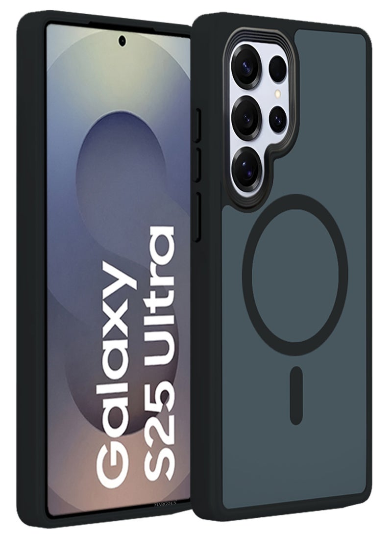 MARGOUN (for Samsung Galaxy S25 Ultra) Magnetic Slim Protective Case with Wireless Charging Support Black  - Image 1