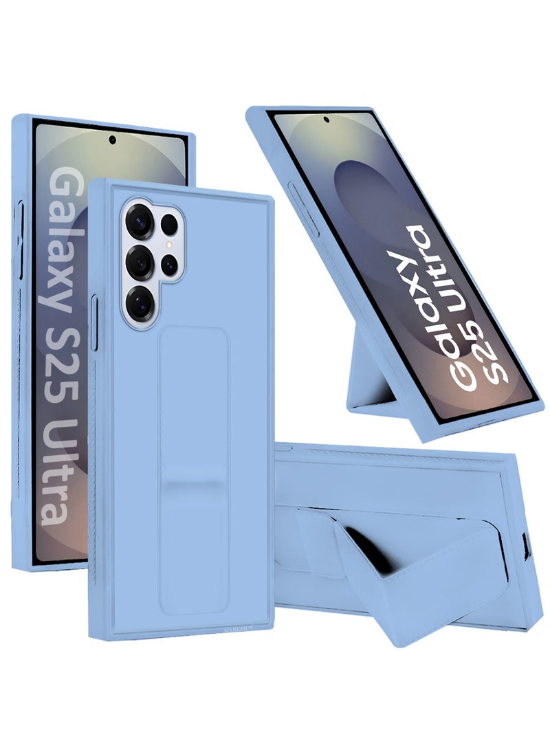 مارجون (لهاتف سامسونج جالاكسي S25 ألترا) غلاف جلد PU فاخر مع وظيفة حامل، مضاد للصدمات ومقاوم للخدوش مع قبضة إصبع - Image 1