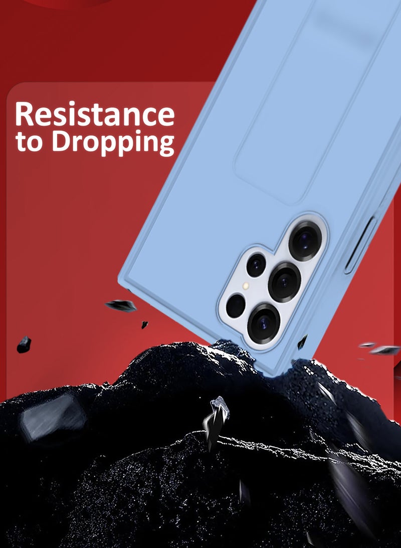 مارجون (لهاتف سامسونج جالاكسي S25 ألترا) غلاف جلد PU فاخر مع وظيفة حامل، مضاد للصدمات ومقاوم للخدوش مع قبضة إصبع - Image 4