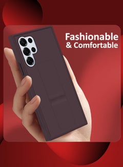 (for Samsung Galaxy S25 Ultra) Case Premium PU Leather with Stand Function, Shockproof and Anti Scratch Finger Grip Case Cover Merlot - pnsku/N70146646V/45/_/1738053995/0aa1e534-f765-422e-8751-e2b2ca34de05