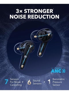 Soundcore Liberty 4 Pro by Anker, Noise Cancelling Wireless Earbuds, 7-Sensor and Real-Time Adaptive Noise Cancelling, 2× Faster Charging, Studio-Level Hi-Fi Music, Clear Calls with 6 Mics and AI Black  - Image 4