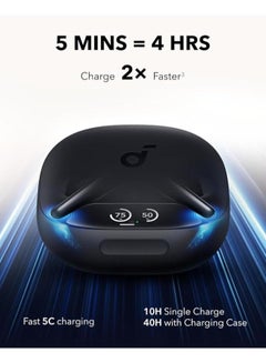 Soundcore Liberty 4 Pro by Anker, Noise Cancelling Wireless Earbuds, 7-Sensor and Real-Time Adaptive Noise Cancelling, 2× Faster Charging, Studio-Level Hi-Fi Music, Clear Calls with 6 Mics and AI Black  - Image 3