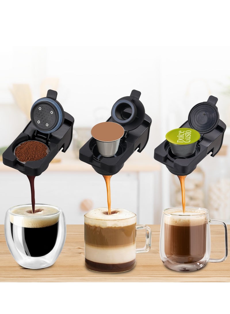 SONASHI - Buy 3 in 1 Multi Capsule Coffee Machine and Get  - Cake Pop Maker (12 Pcs) | Digital Touch Coffee Maker with Non-Stick Baking Cake Pop Maker | Nespresso/Dolce Gusto/Coffee Powder Coffee Machine 700 ml 1400 W SCM-4985 + SCPM-872 Black - Image 1