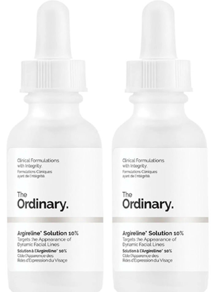 ذا اورديناري Argireline Solution 10% 2*30ml - A 'non-injective' solution for dynamic lines. White 2*30ml
