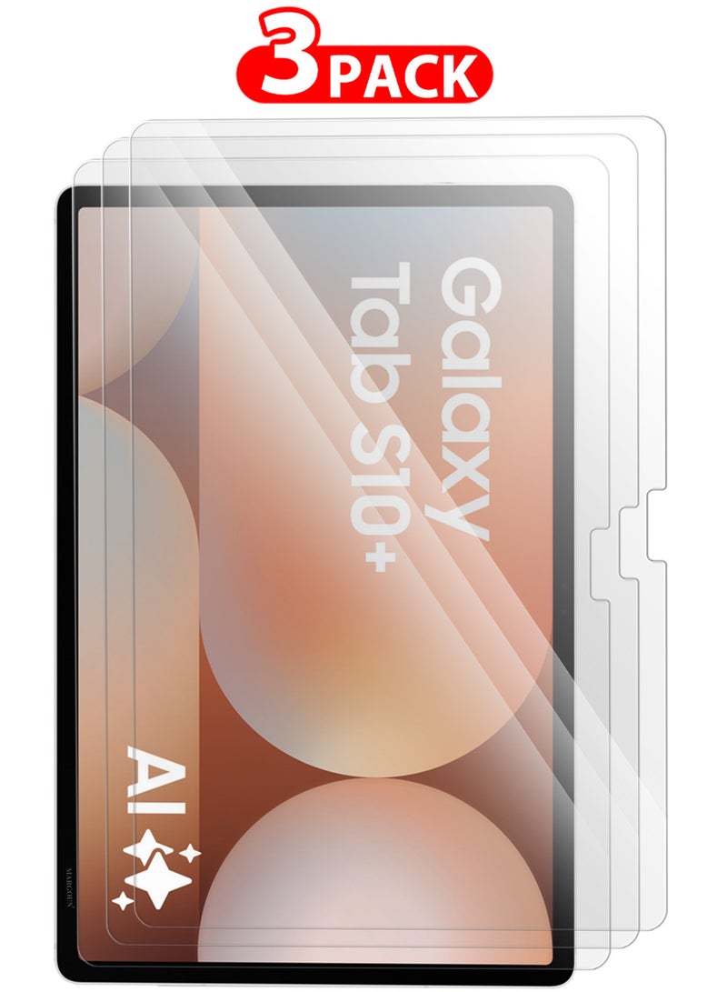 MARGOUN (for Samsung Galaxy S10 Plus Tab) 3Packs Premium Screen Protector Full Coverage, Scratch-Resistant Anti Bubble Clear  - Image 1