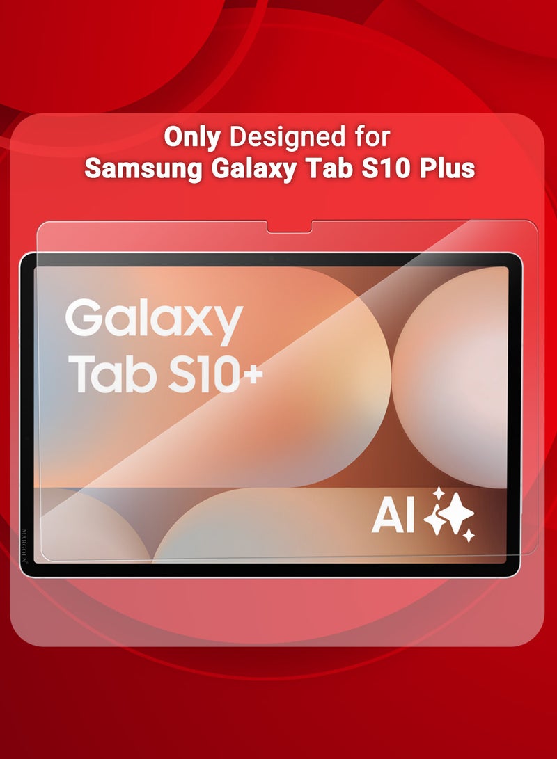 MARGOUN (for Samsung Galaxy S10 Plus Tab) 3Packs Premium Screen Protector Full Coverage, Scratch-Resistant Anti Bubble Clear  - Image 5