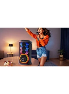 ساوند كور Rave 3 Party Speaker with Microphone New Black  - Image 3