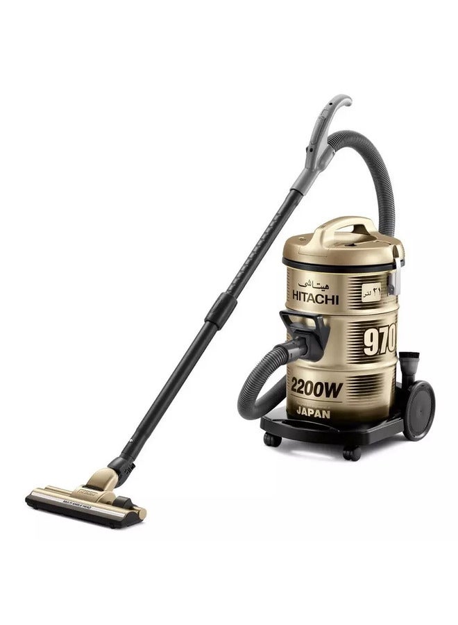 هيتاشي Vacuum Cleaner 21L 2200W Gold 21 L 2200 W CV970Y-SS220 Titanium Gold  - Image 1