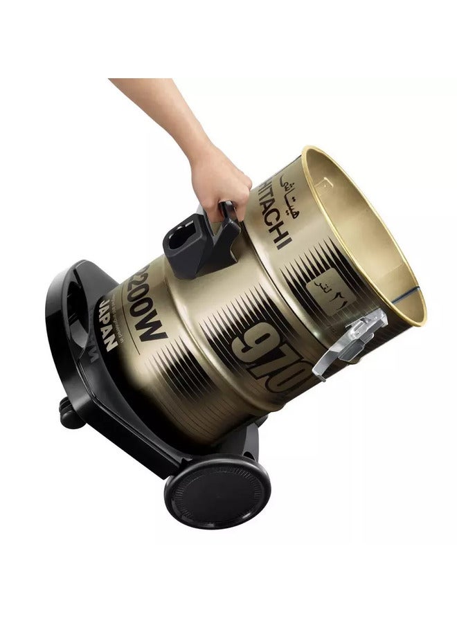 هيتاشي Vacuum Cleaner 21L 2200W Gold 21 L 2200 W CV970Y-SS220 Titanium Gold  - Image 4