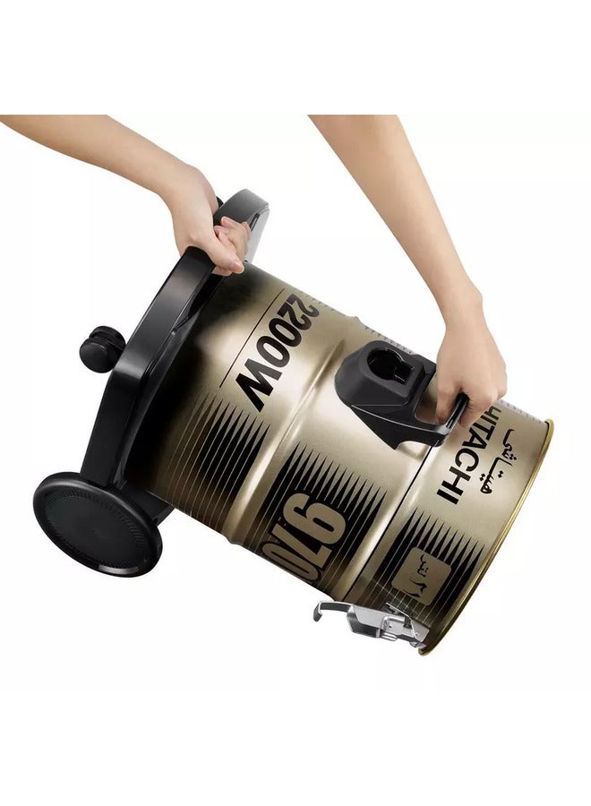 هيتاشي Vacuum Cleaner 21L 2200W Gold 21 L 2200 W CV970Y-SS220 Titanium Gold  - Image 3
