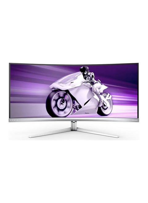Evnia 34M2C8600 QD OLED Curved Gaming Monitor w/UltraWide WQHD Resolution, 175Hz, AMD FreeSync Premium Pro, USB-C Docking, Height Adjustable, Grey