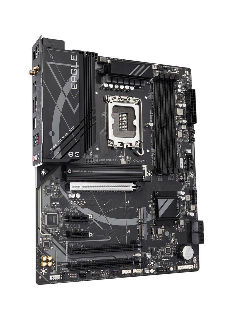 GIGABYTE Z790 EAGLE AX ATX Motherboard, LGA1700 Socket, Intel Z790 Chipset, DDR5 7600(OC) Dual Channel, Up to 256GB, PCIe 5.0 x16 Slot, 3x PCIe 4.0 M.2 NVMe SSD Slots, 4x SATA 6Gb/s, Intel Wi-Fi 6E AX211, Bluetooth 5.3, Realtek 2.5GbE LAN, HDMI 2.1 & DisplayPort 1.2, USB 3.2 Gen 2 Type-C, Q-Flash Plus, Smart Fan 6, ECC/Non-ECC DDR5, 7.1 HD Audio | Z790 EAGLE AX  - Image 3