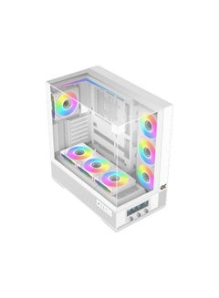 Xigmatek Vision (EATX, U3x2 & Type C, 3PCS TG, 1PC G24A+7PCS G24A Reverse+ARGB LED Fan Control Panel) White  - Image 5