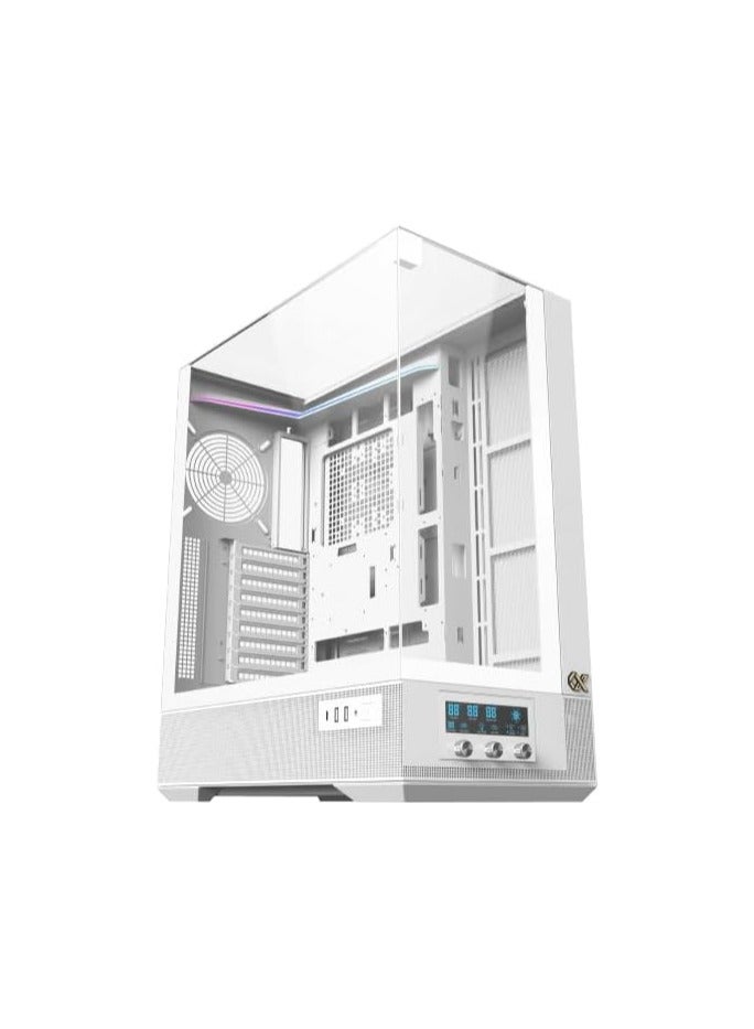 Xigmatek - Vision Pro (EATX, U3x2 & Type C, 3PCS TG, 1PC G24A+7PCS G24A Reverse+ARGB LED Fan Control Panel | White - Image 1