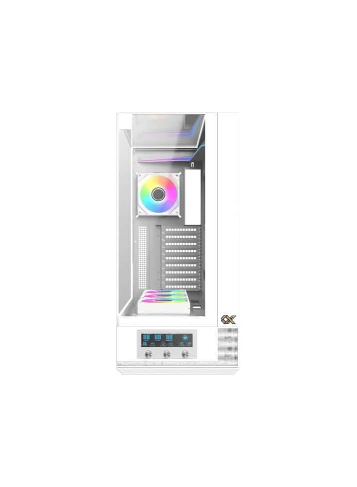 Xigmatek - Vision Pro (EATX, U3x2 & Type C, 3PCS TG, 1PC G24A+7PCS G24A Reverse+ARGB LED Fan Control Panel | White - Image 1