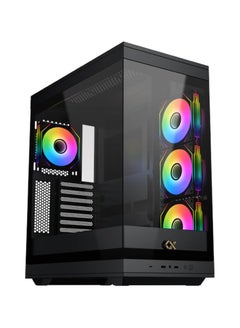 زيجماتيك Meta Steel Mid Tower Case - Supports E-ATX, ATX, Micro ATX, Mini ITX, 4 Fans, 4 Drive Bays | Black  - Image 1