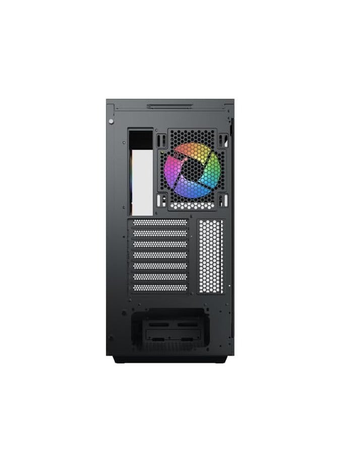 زيجماتيك - Meta Steel Mid Tower Case - Supports E-ATX, ATX, Micro ATX, Mini ITX, 4 Fans, 4 Drive Bays | Black - Image 1
