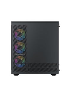 زيجماتيك Meta Steel Mid Tower Case - Supports E-ATX, ATX, Micro ATX, Mini ITX, 4 Fans, 4 Drive Bays | Black  - Image 5