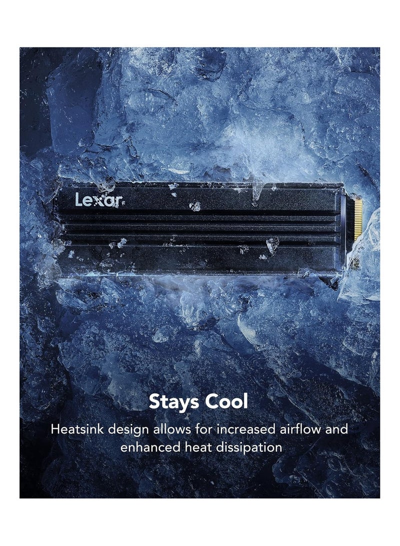 Lexar - NM790 4TB SSD with Heatsink, M.2 2280 PCIe Gen4x4 NVMe 1.4 Internal SSD, Up to 7400MB/s Read, Up to 6500MB/s Write, Internal Solid State Drive for PS5, PC, Laptop, Gamers (LNM790X004T-RN9NG) 4 TB - Image 1